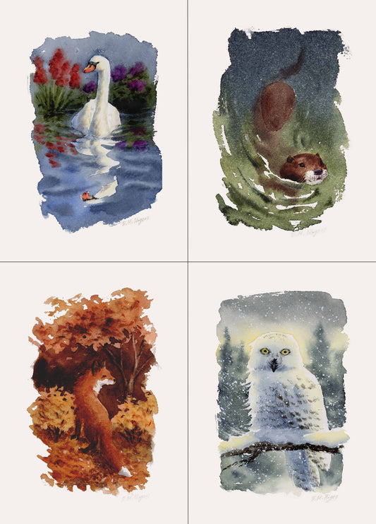 4 Seasons - Set of 4 Mini Fine Art Prints
