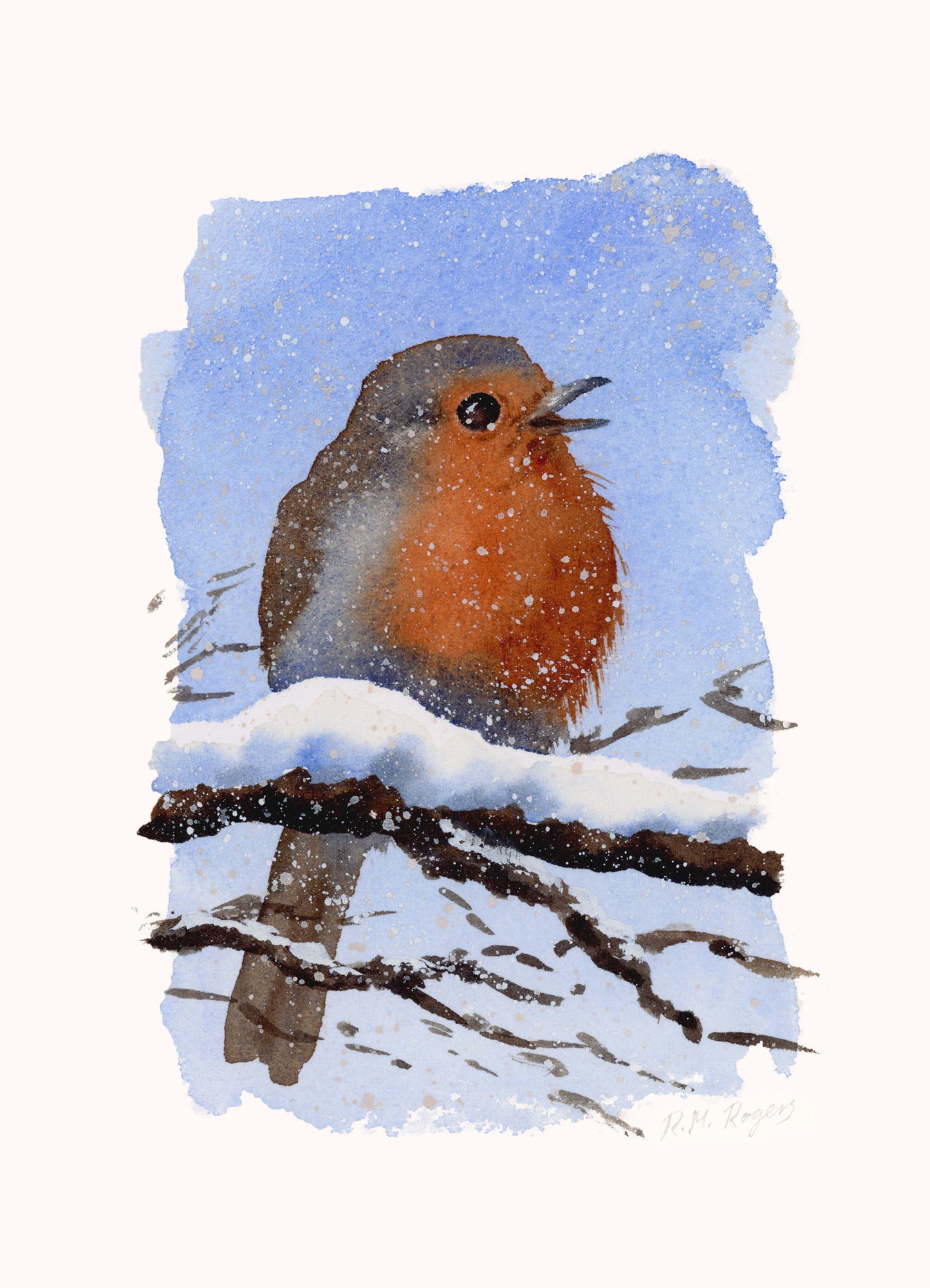 Winter Birds - Set of 4 Mini Fine Art Prints
